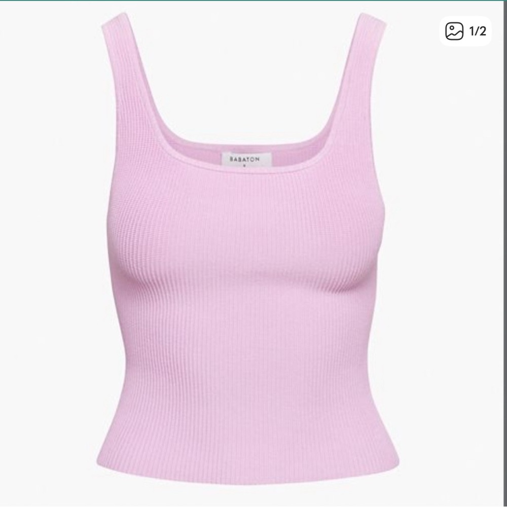 Babaton • Sculpt Knit Squareneck Tank • Sz M • Lyrical Lilac